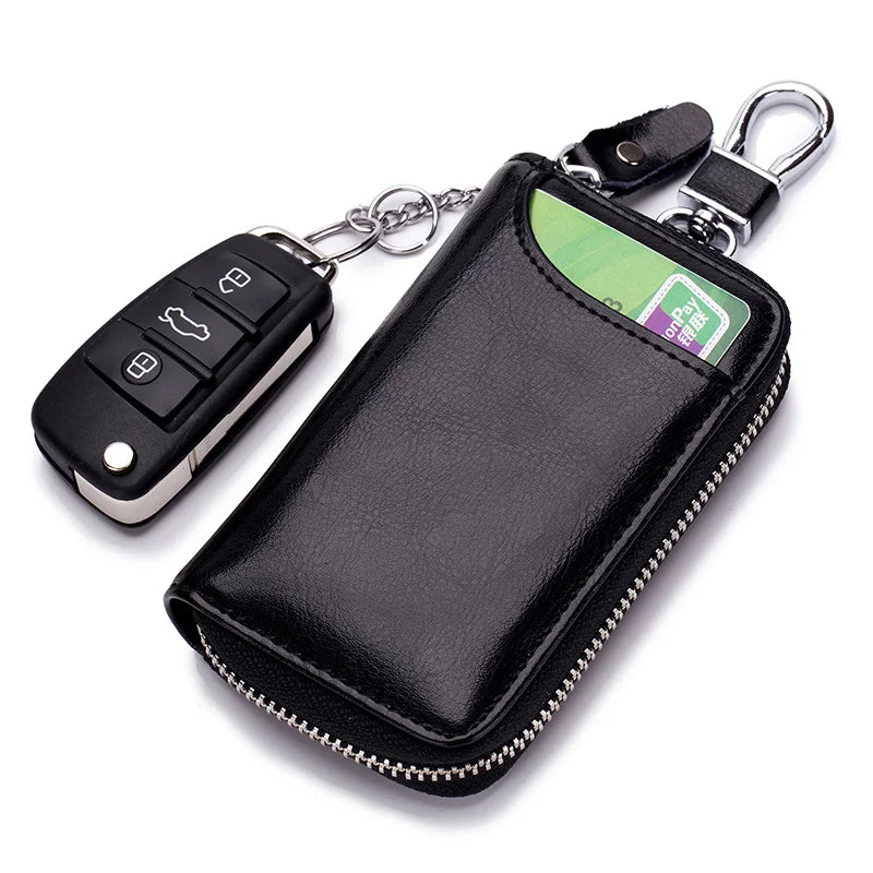 Unisex Car Key Case Multinational Key Housekeepers Zipper Purse