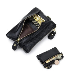 Leather Key Wallet Men & Women Car Key Bag Women Housekeepers Key Holder
