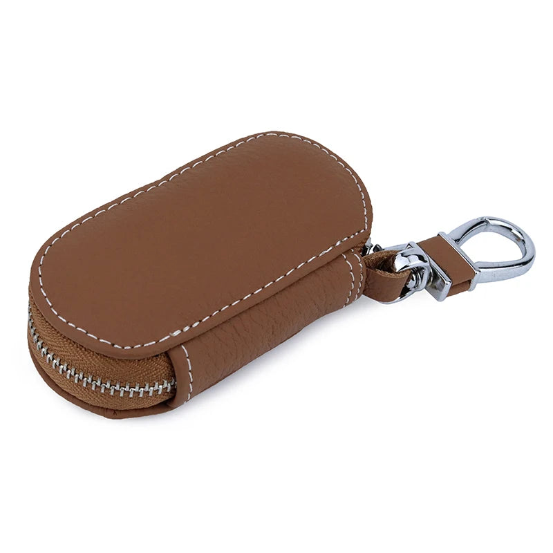 Cowhide Key Case For Cars Litchi Pattern Key Wallets