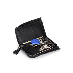 Hand-made Sheepskin Key Wallet Housekeeper with 6 Key Holders