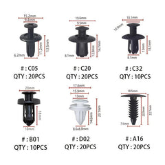 100pcs Car Body Push Retainer Pin Rivet Bumper Door Trim Fastener Clips