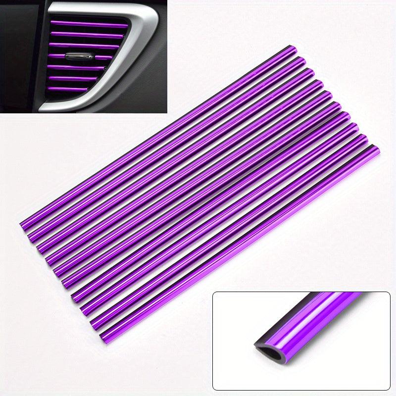 10PCS Car Air Conditioner Outlet Decorative Moulding Trim Strips