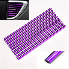 10PCS Car Air Conditioner Outlet Decorative Moulding Trim Strips
