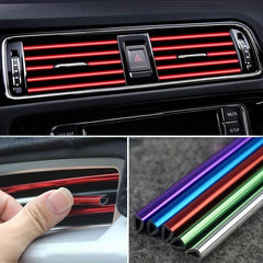10PCS Car Air Conditioner Outlet Decorative Moulding Trim Strips