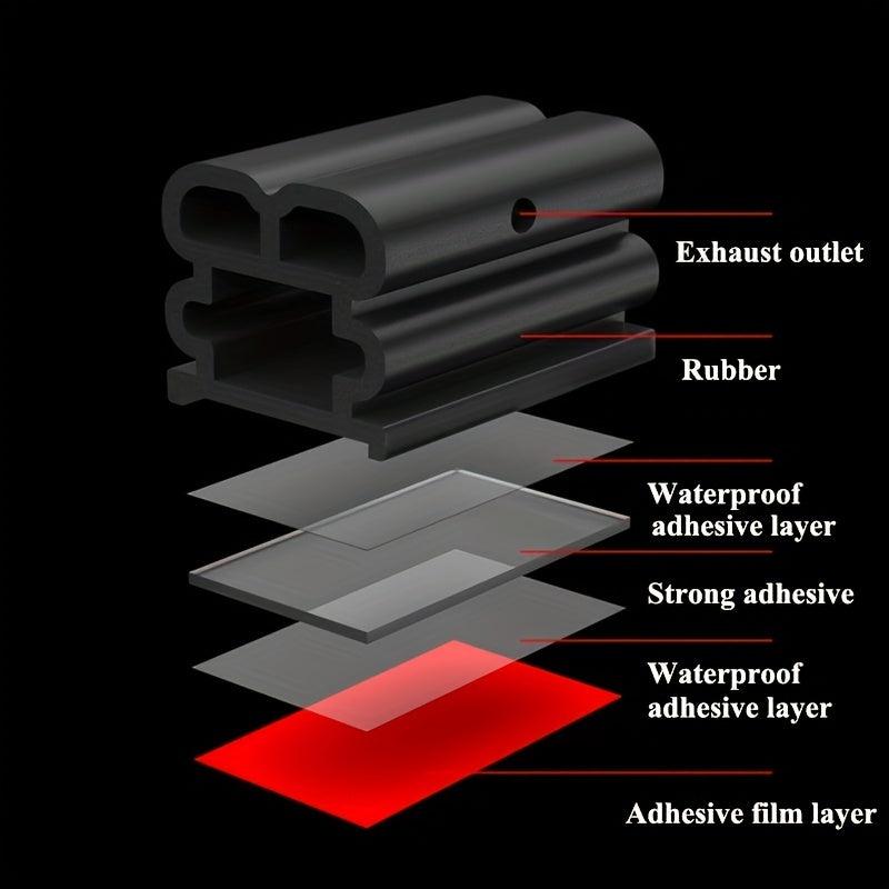 Upgrade Car Weather Protection: Double Layer Rubber Seal Strip