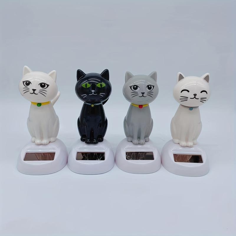 Car Decoration Solar Shaking Head Doll Cat Shape Gift Interior Accessories