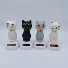Car Decoration Solar Shaking Head Doll Cat Shape Gift Interior Accessories