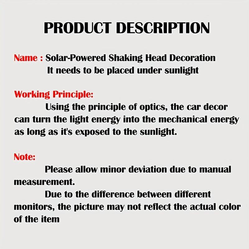Car Decoration Solar Shaking Head Doll Cat Shape Gift Interior Accessories