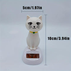 Car Decoration Solar Shaking Head Doll Cat Shape Gift Interior Accessories