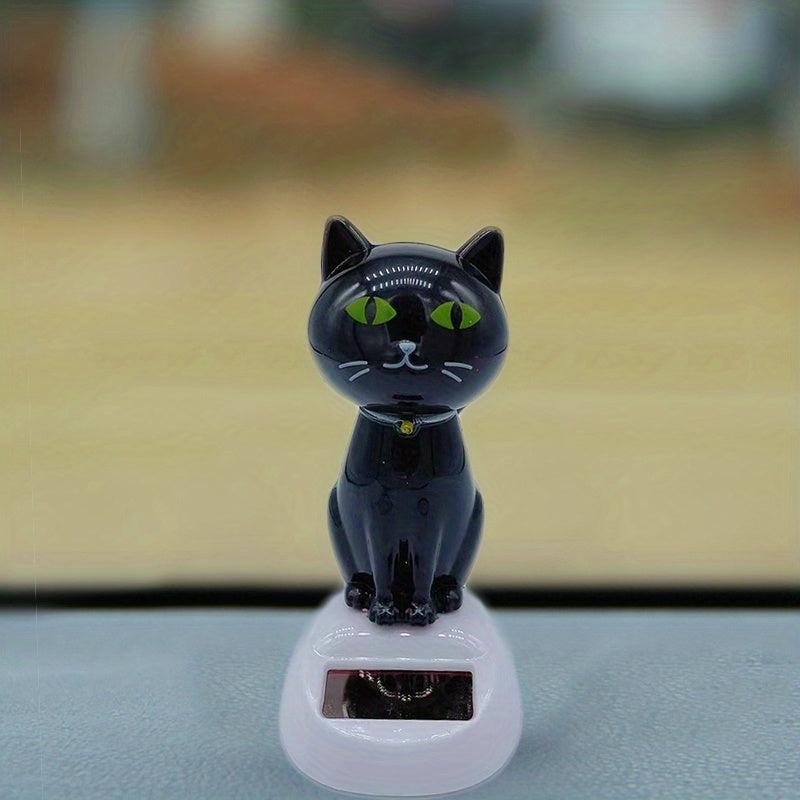 Car Decoration Solar Shaking Head Doll Cat Shape Gift Interior Accessories