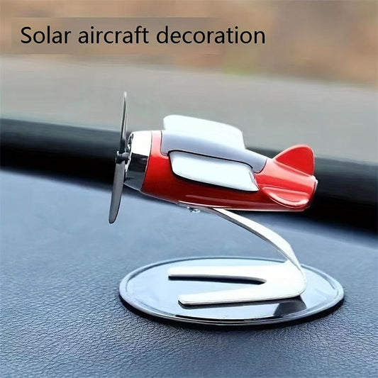 Solar Airplane Car Decoration Interior Accessories Desktop Ornament Gift