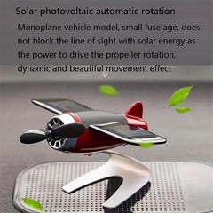 Solar Airplane Car Decoration Interior Accessories Desktop Ornament Gift