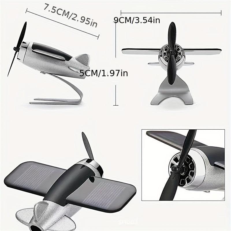 Solar Airplane Car Decoration Interior Accessories Desktop Ornament Gift