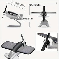 Solar Airplane Car Decoration Interior Accessories Desktop Ornament Gift