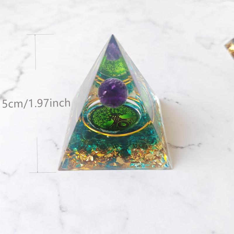 Crystal Ball Pyramid Crushed Stone Home Decoration