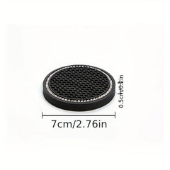 2Pcs Car Diamond Coaster Cup Holder Mat Auto Interior Decoration