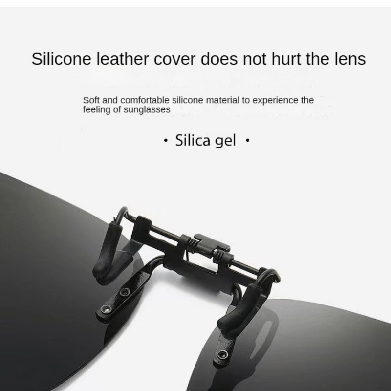 Unisex Polarized Sunglasses Clip Ons with Case