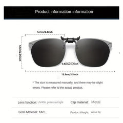 Unisex Polarized Sunglasses Clip Ons with Case