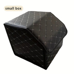 1pc Trunk Storage Box Leather Car Multifunctional Folding Storage Box