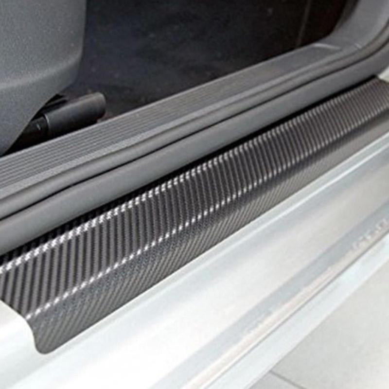 4pcs Car Door Sill Carbon Fiber Stickers - Protect Your Vehicle!