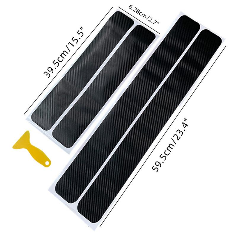 4pcs Car Door Sill Carbon Fiber Stickers - Protect Your Vehicle!