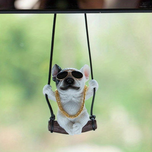 Car Pendant Net Red Swing Fighting Puppy Car Hanging