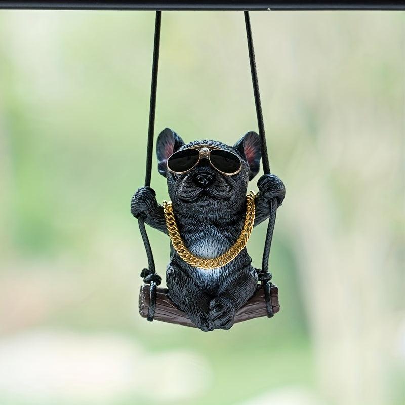 Car Pendant Net Red Swing Fighting Puppy Car Hanging