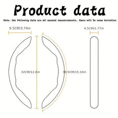 Wood Grain Carbon Fiber Steering Wheel Cover Non-Slip Protector