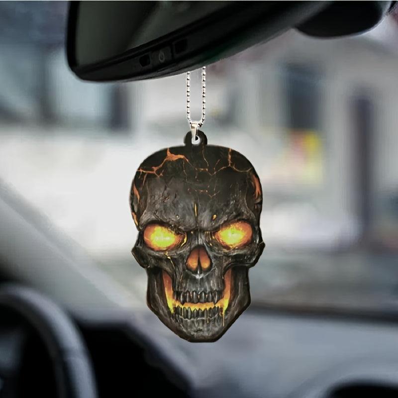 Skull Shaped Car Pendant Halloween Interior Decor