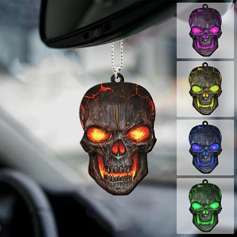 Skull Shaped Car Pendant Halloween Interior Decor