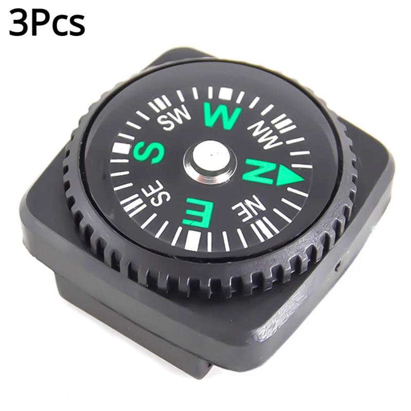 3Pcs Mini Car Wristband Compass Waterproof Camping Tool