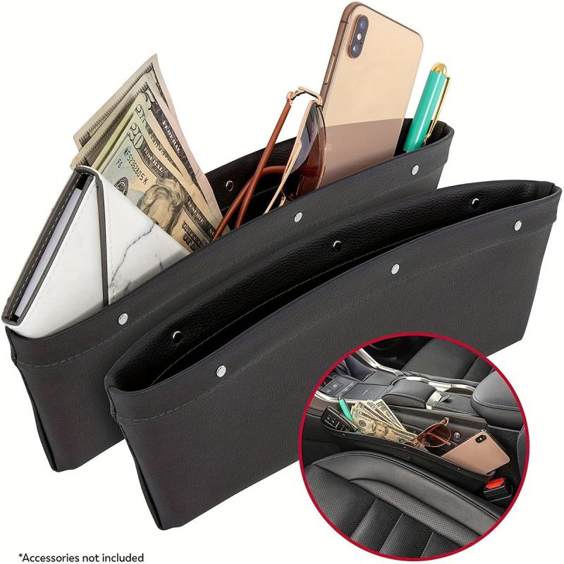 Car Seat Gap Storage Box PU Leather Organizer