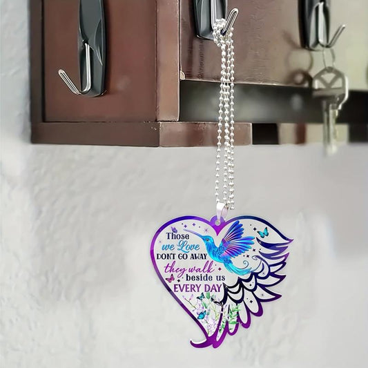 Adorable Bird Car Pendant Heart Keychain - Perfect Gift for Her