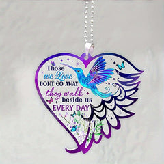 Adorable Bird Car Pendant Heart Keychain - Perfect Gift for Her