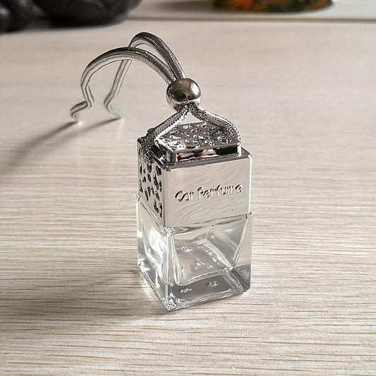 8ML Square Water Cube Car Aromatherapy Perfume Bottle Car Pendant Decoration