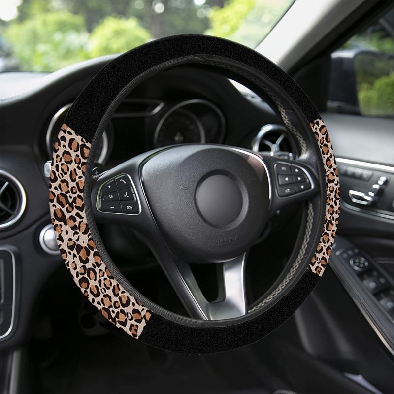 Leopard Series Steering Wheel Cover Universal 15 Inch Car Accessories Protector