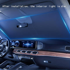 Titanium Silver Car Sunshade Curtain Front Windshield Sunscreen