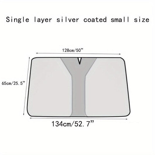Titanium Silver Car Sunshade Curtain Front Windshield Sunscreen
