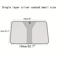 Titanium Silver Car Sunshade Curtain Front Windshield Sunscreen