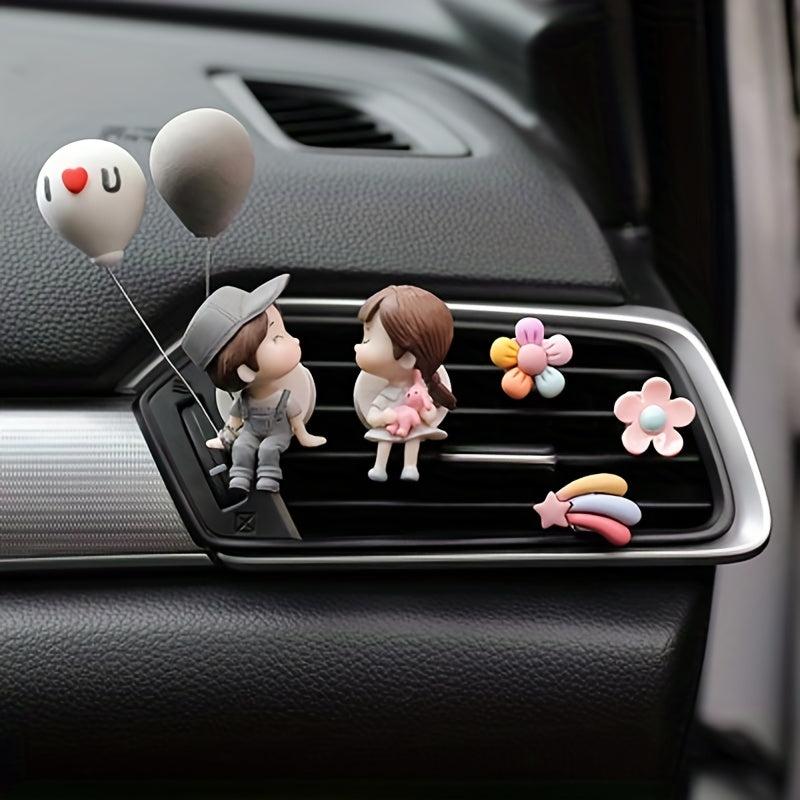Cartoon Couple Car Air Vent Decoration Aromatherapy Ornament