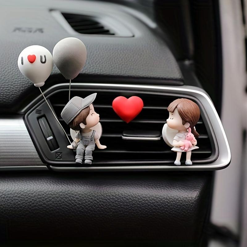 Cartoon Couple Car Air Vent Decoration Aromatherapy Ornament