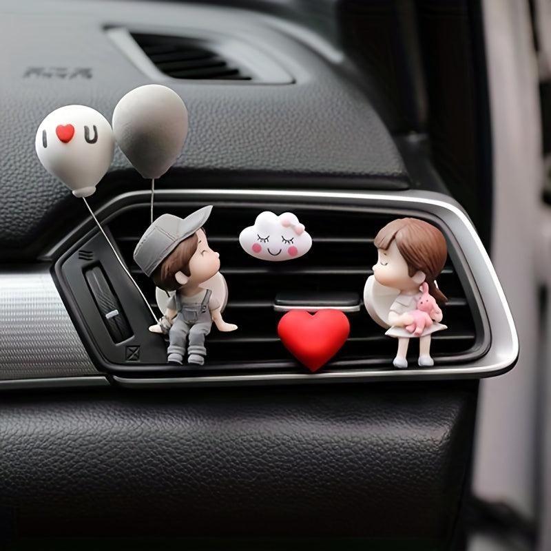 Cartoon Couple Car Air Vent Decoration Aromatherapy Ornament