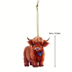 Plush Cow Pendant Acrylic Pendant Car Pendant