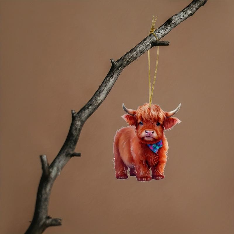 Plush Cow Pendant Acrylic Pendant Car Pendant