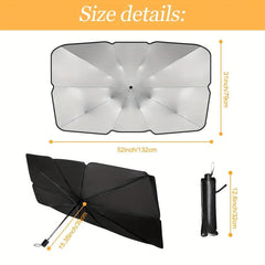 Car Windshield Sun Shade 78x132cm Foldable Umbrella Sunshade Cover