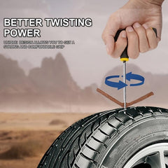 Car & Motorcycle Tire Repair Tool Kit - Fix Punctures & Replace Tires