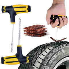 Car & Motorcycle Tire Repair Tool Kit - Fix Punctures & Replace Tires