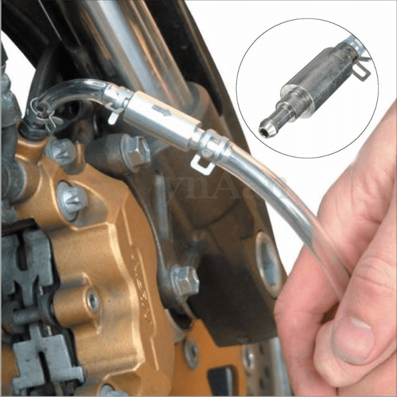 Motorcycle Car Brake Bleeder Clutch Tool Kit One Way Valve Tube