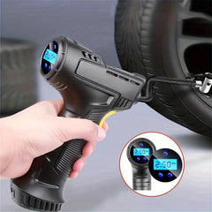 120W Portable Air Compressor Pump Digital Tire Inflator For Cars Bicycles