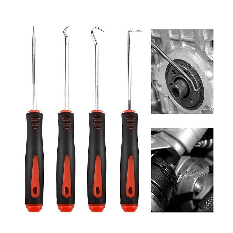 4pc Car Pick & Hook Set Seal Gasket Remover Precision Hook Screwdriver Set